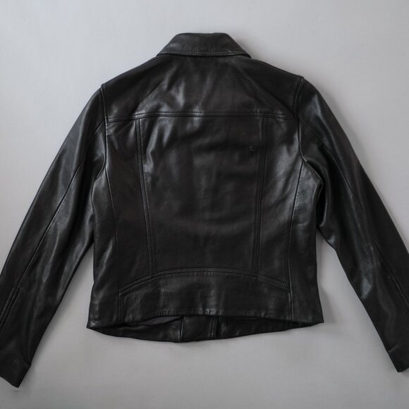 ALL SAINTS Dalby Slim Fit Leather Biker Jacket - Picture 5 of 11